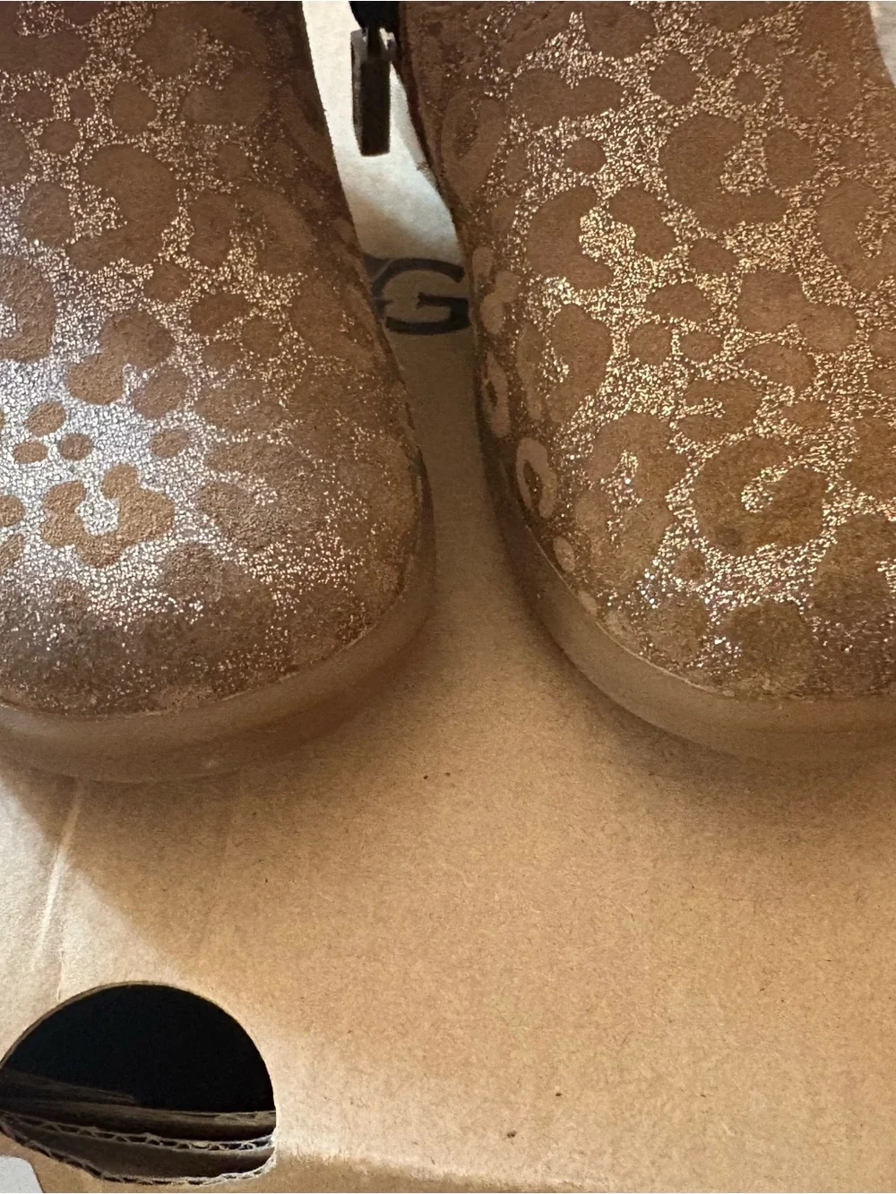 UGG Glitter Leopard Shearling Bootie